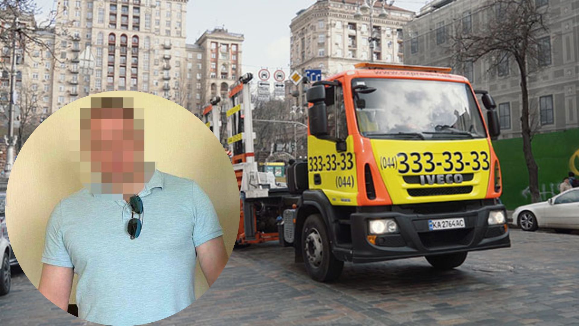 У Києві власник Mercedes побив водія евакуатора - що відомо - 24 Канал