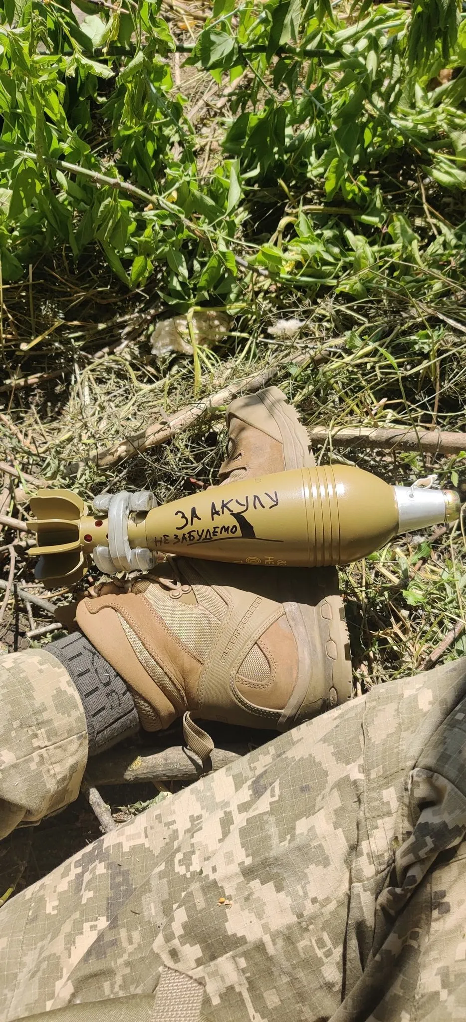 Военный посвятил снаряд акуле Военный посвятил снаряд акуле