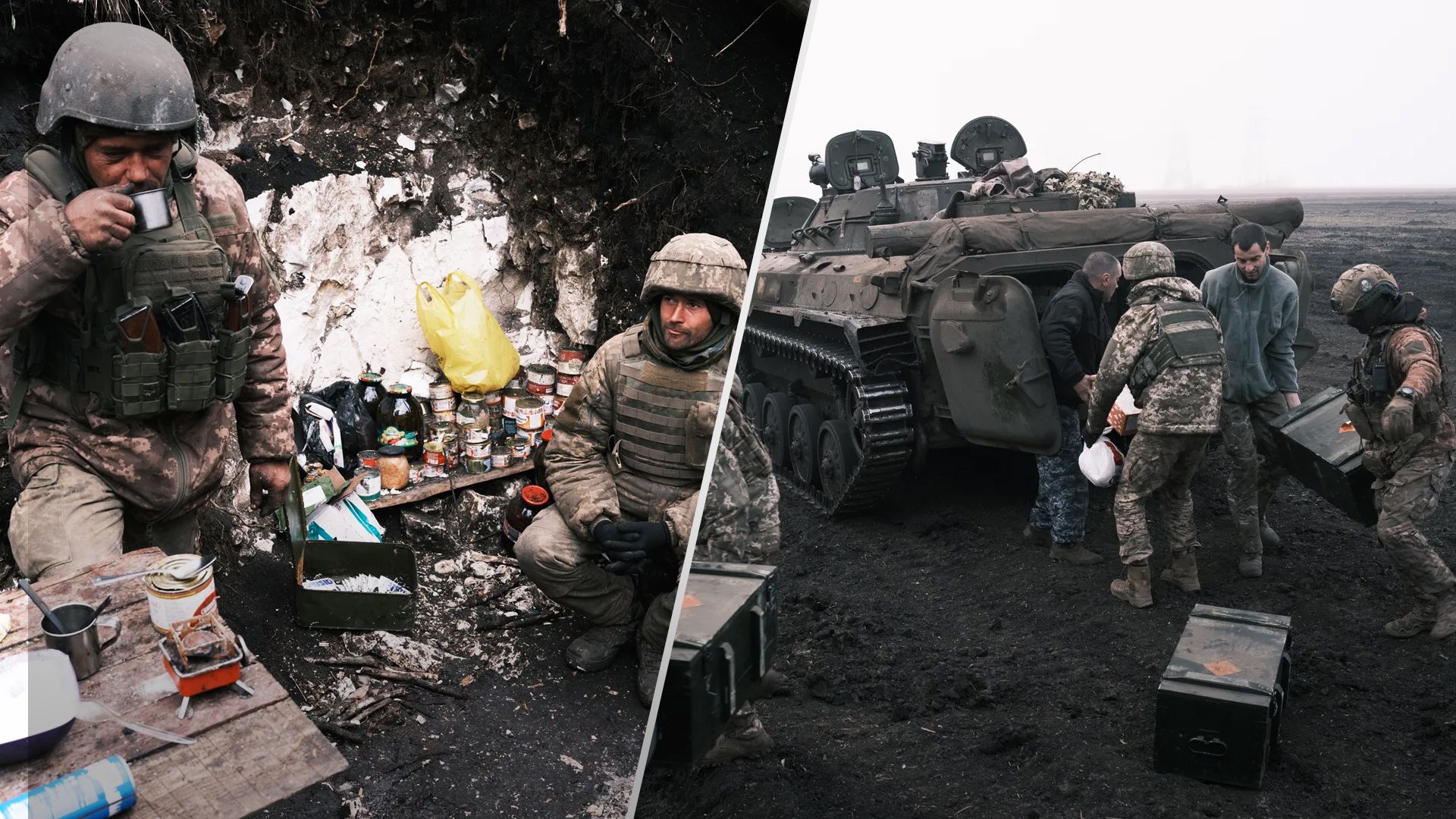 Українські захисники на позиціях під Бахмутом Українські захисники на позиціях під Бахмутом