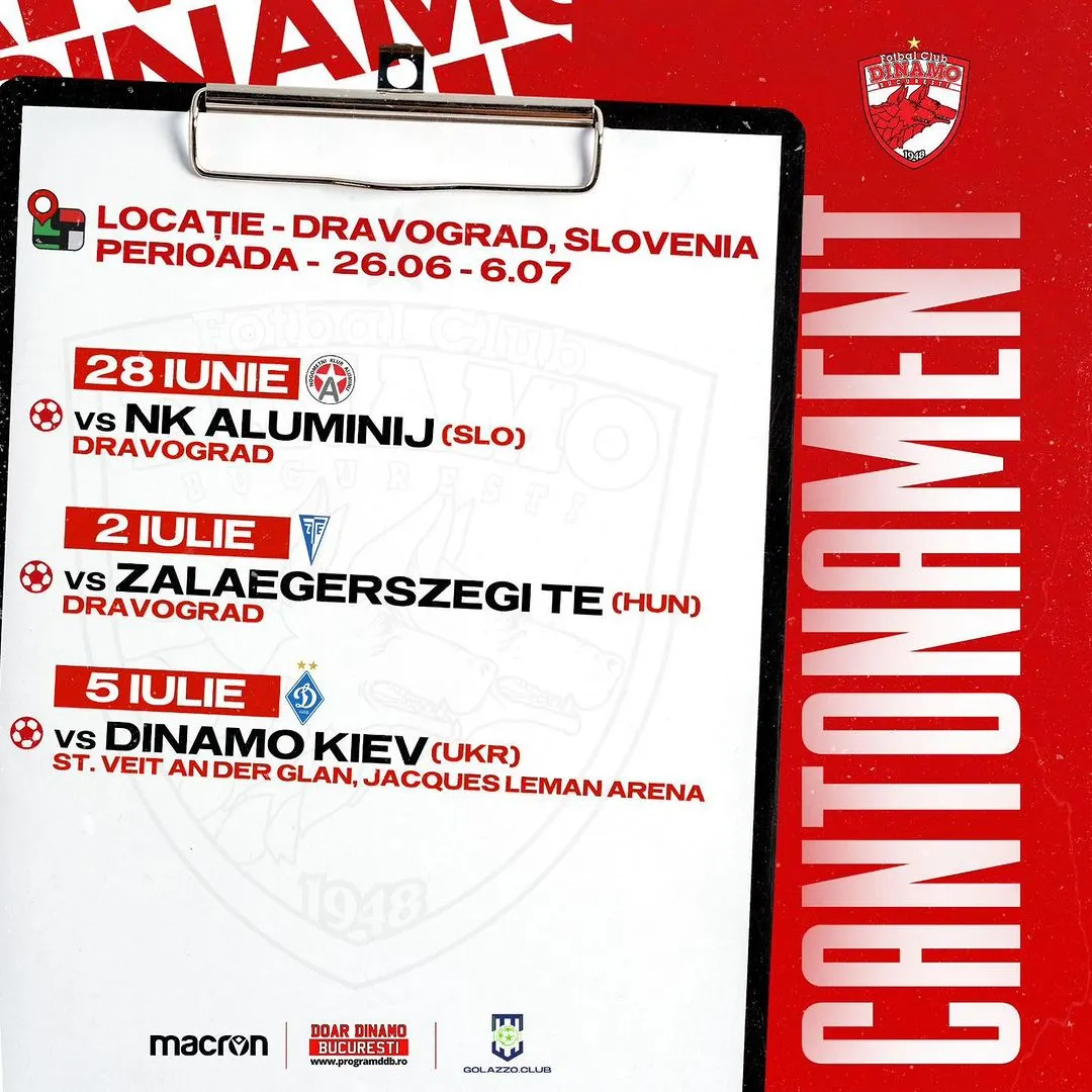 Спаринги бухарестського Динамо на літніх зборах Спаринги бухарестського Динамо на літніх зборах