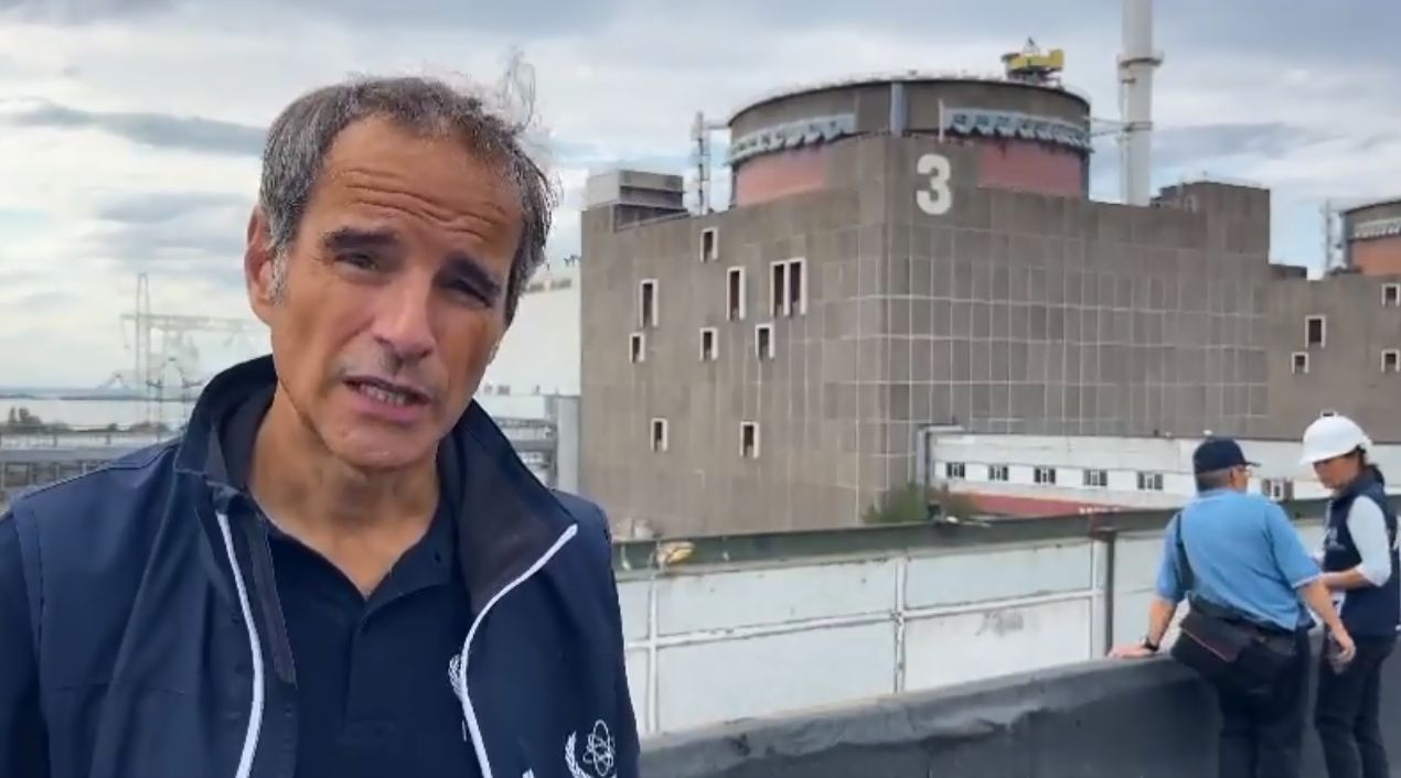 Директор МАГАТЭ Гросси на Запорожской АЭС Директор МАГАТЭ Гросси на Запорожской АЭС