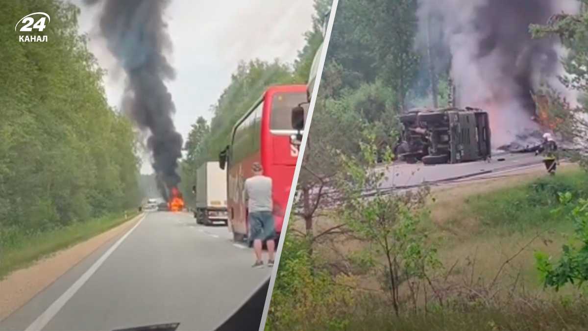 Латвия ДТП - перевернулась военная техника 17.06, пострадали военные -  Новости Латвии - 24 Канал