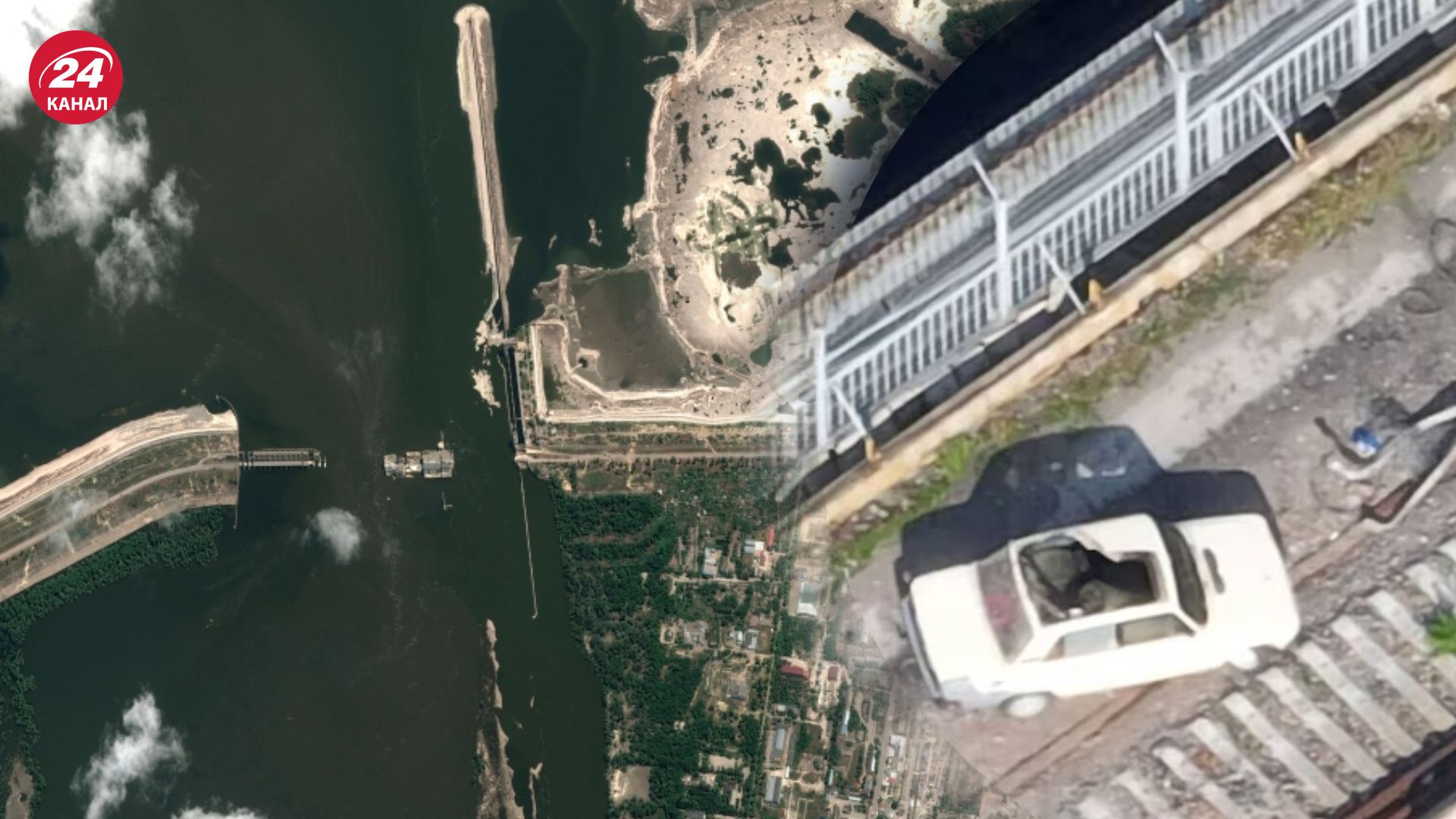 На Каховской ГЭС фиксировали автомобиль со взрывчаткой На Каховской ГЭС фиксировали автомобиль со взрывчаткой