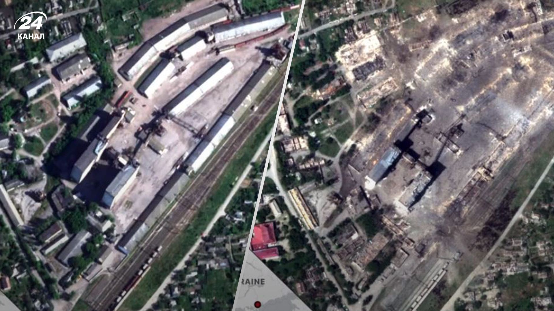 У мережі з'явилися супутникові знімки з наслідками прильоту по складу росіян біля Генічеська 