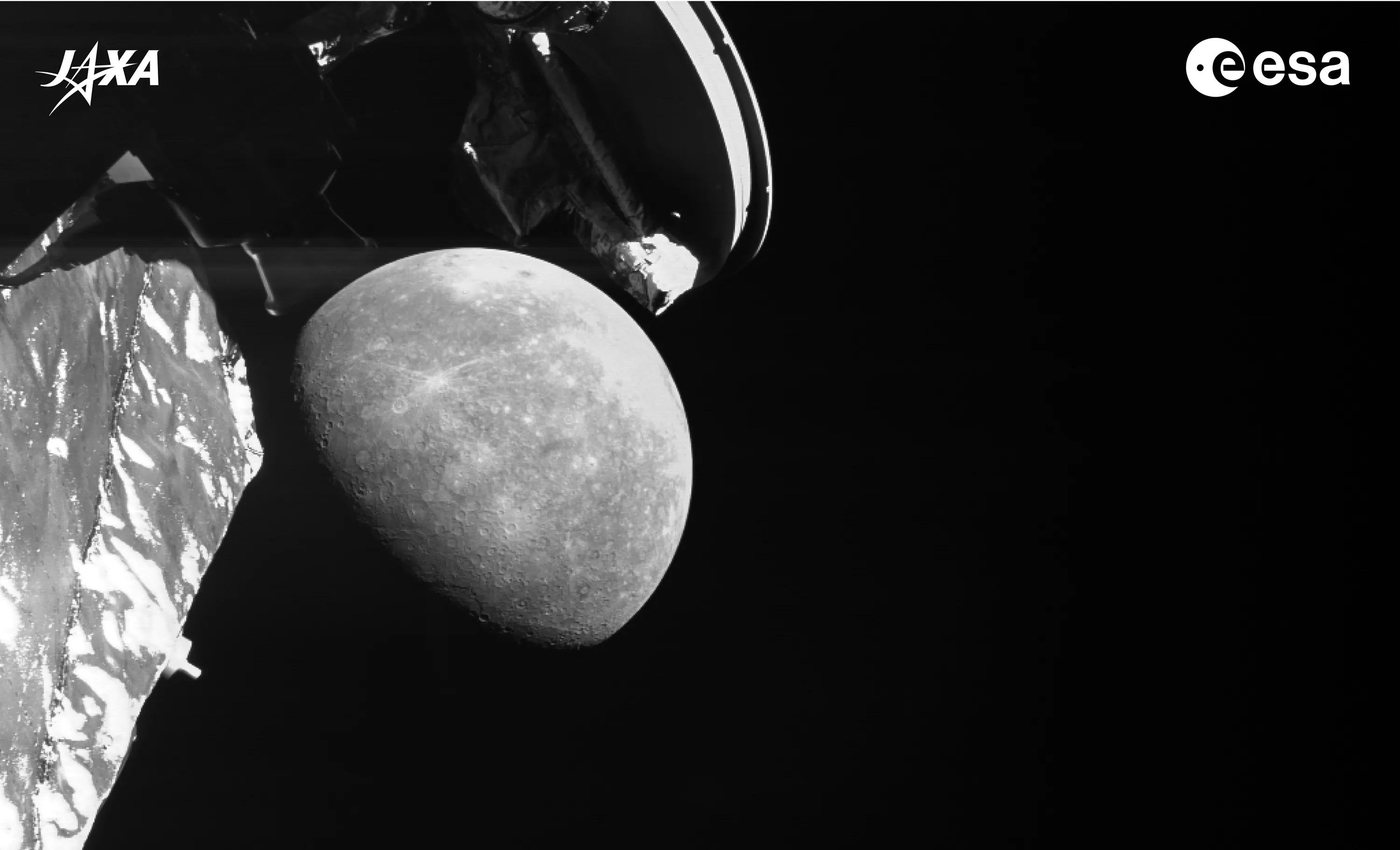 Меркурій, сфотографований камерами BepiColombo Меркурій, сфотографований камерами BepiColombo