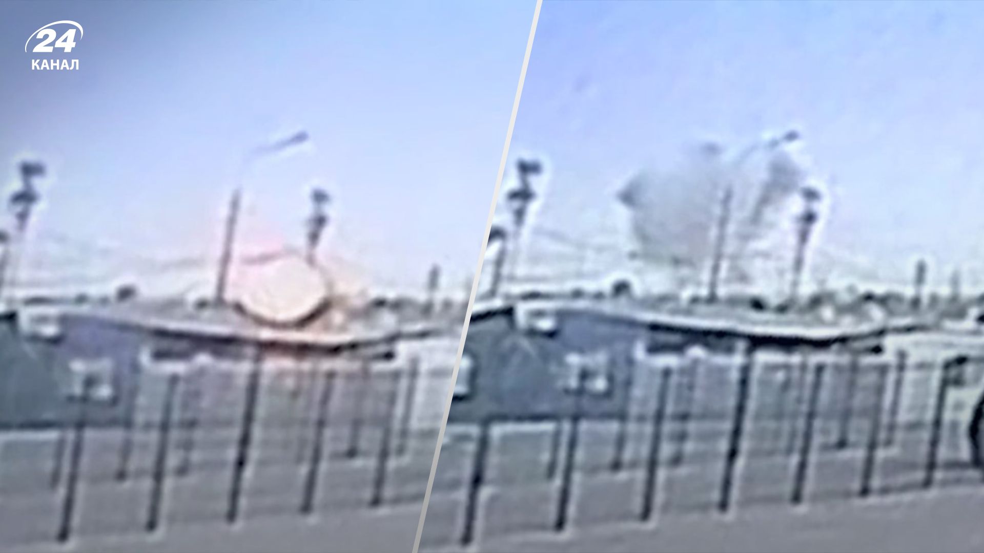 В сеть слили вероятное видео удара по Чонгарскому мосту - 24 Канал