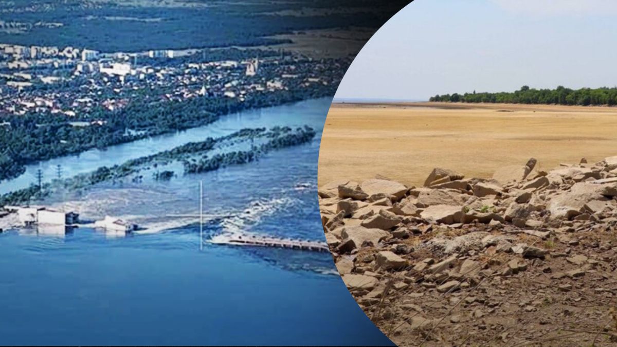 Каховское водохранилище опустошено Каховское водохранилище опустошено