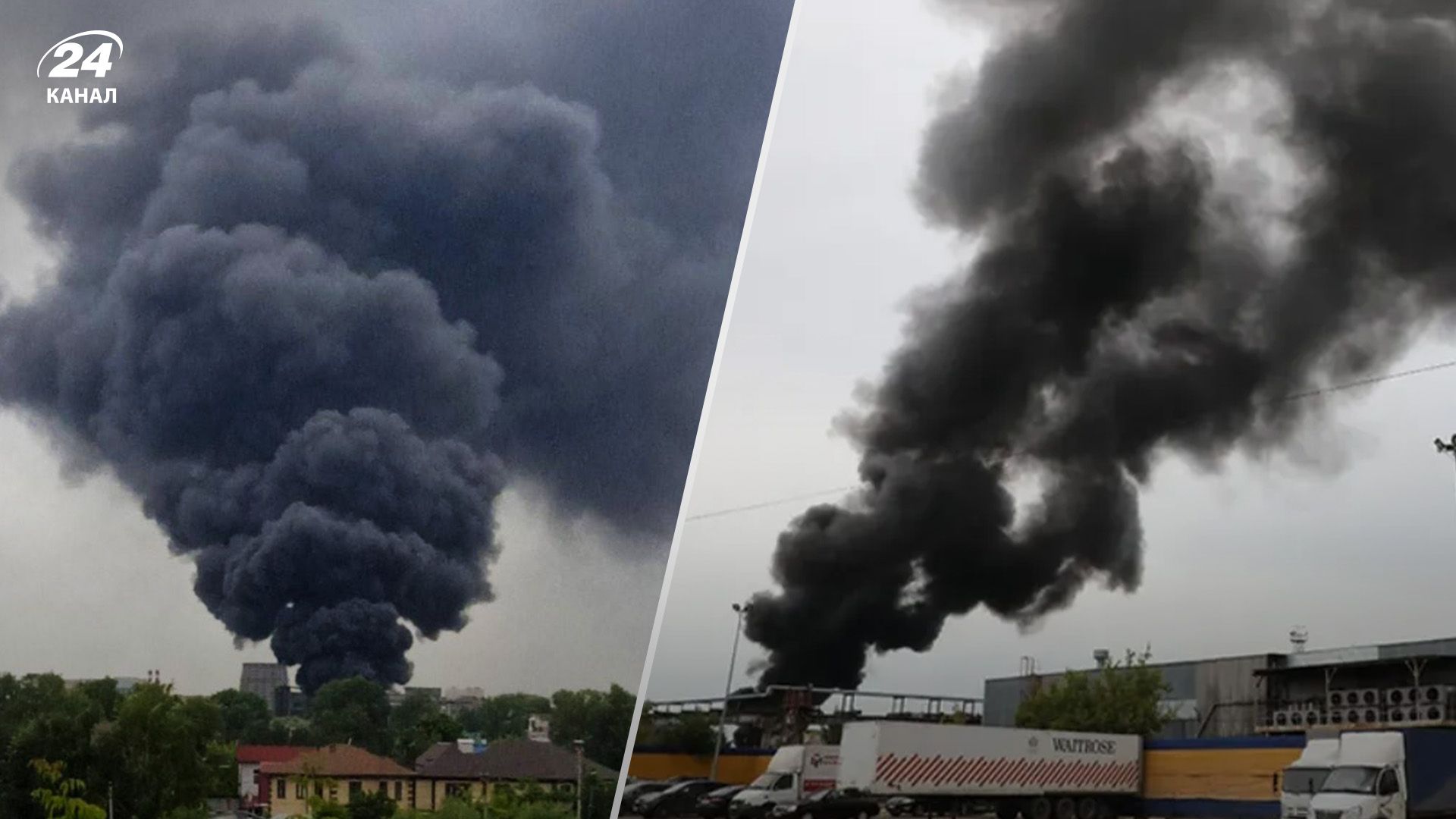 У Нижньому Новгороді видніється чорний дим