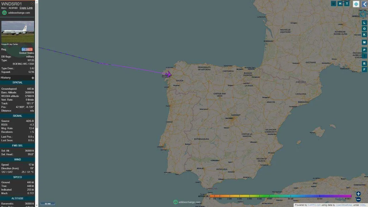 Самолет WC-135R в Европе