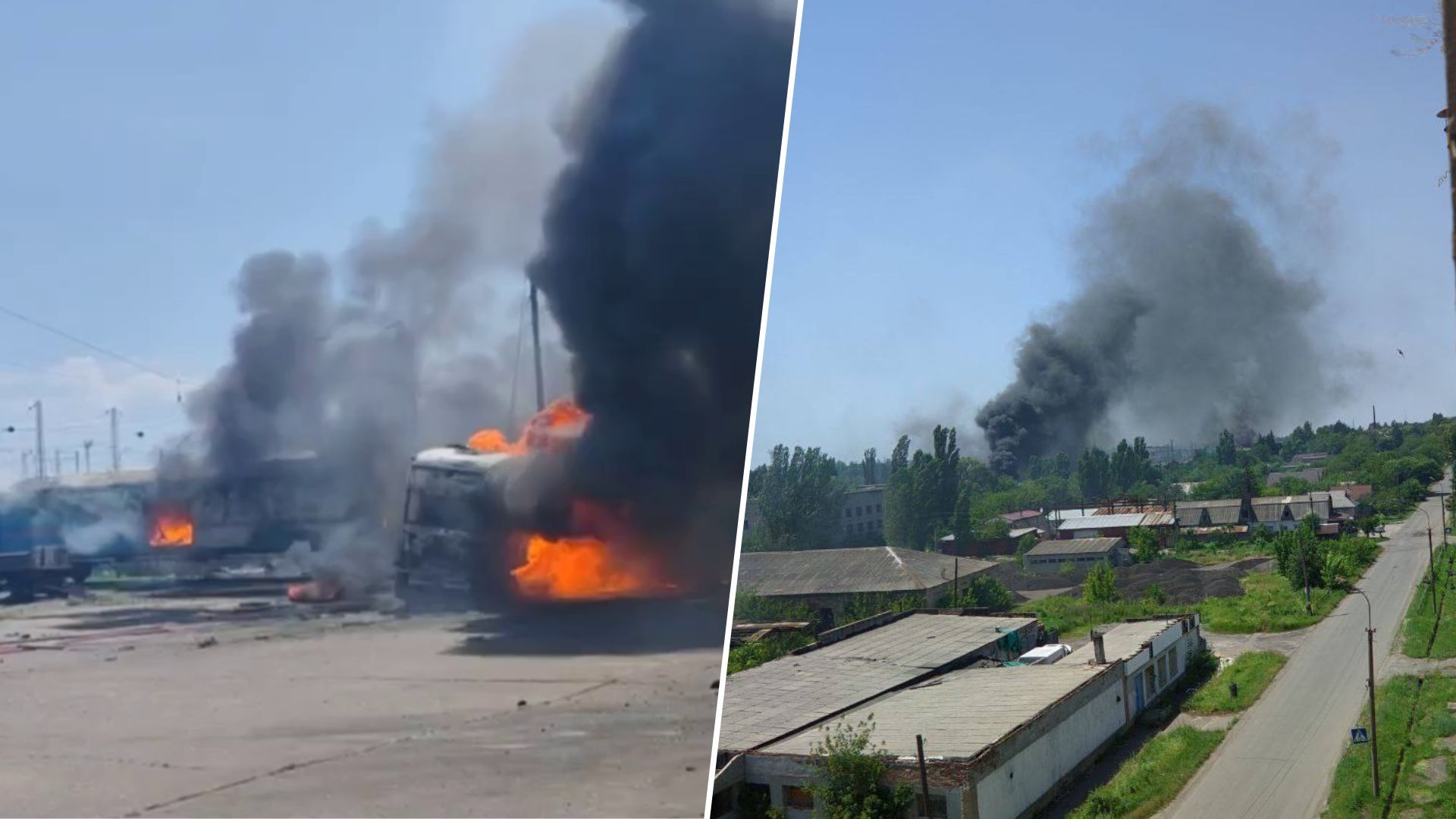 В Ясинуватій стався приліт у районі залізничної станції В Ясинуватій стався приліт у районі залізничної станції