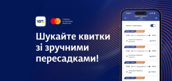 УЗ відкрила можливість купувати квитки зі зручними пересадками УЗ відкрила можливість купувати квитки зі зручними пересадками