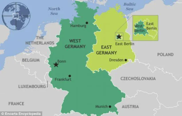 Карта післявоєнної Німеччини