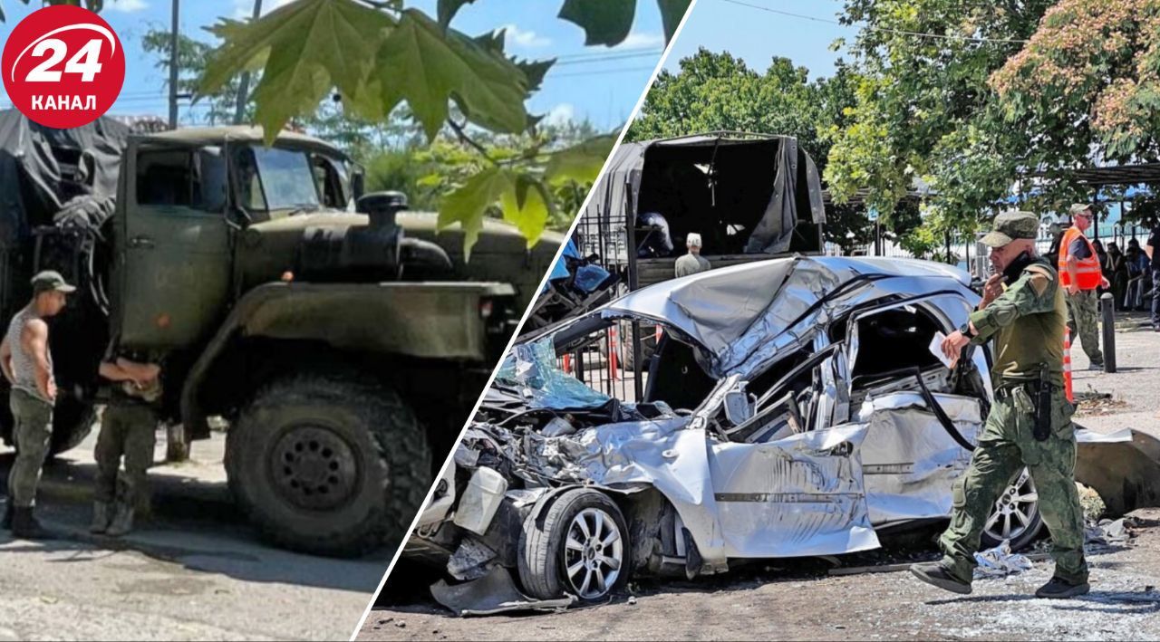 Наслідки влаштованого російськими загарбниками ДТП Наслідки влаштованого російськими загарбниками ДТП