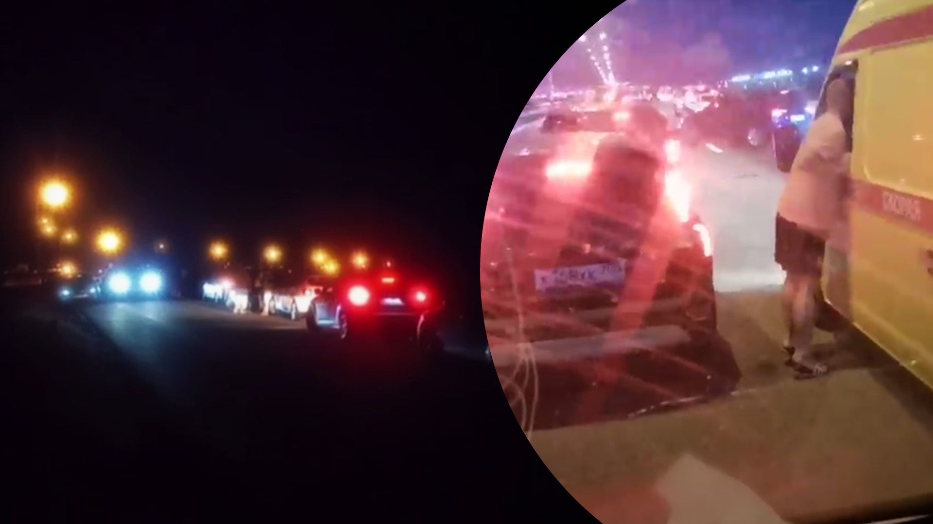 Последствия "хлопка" на Крымском мосту Последствия "хлопка" на Крымском мосту