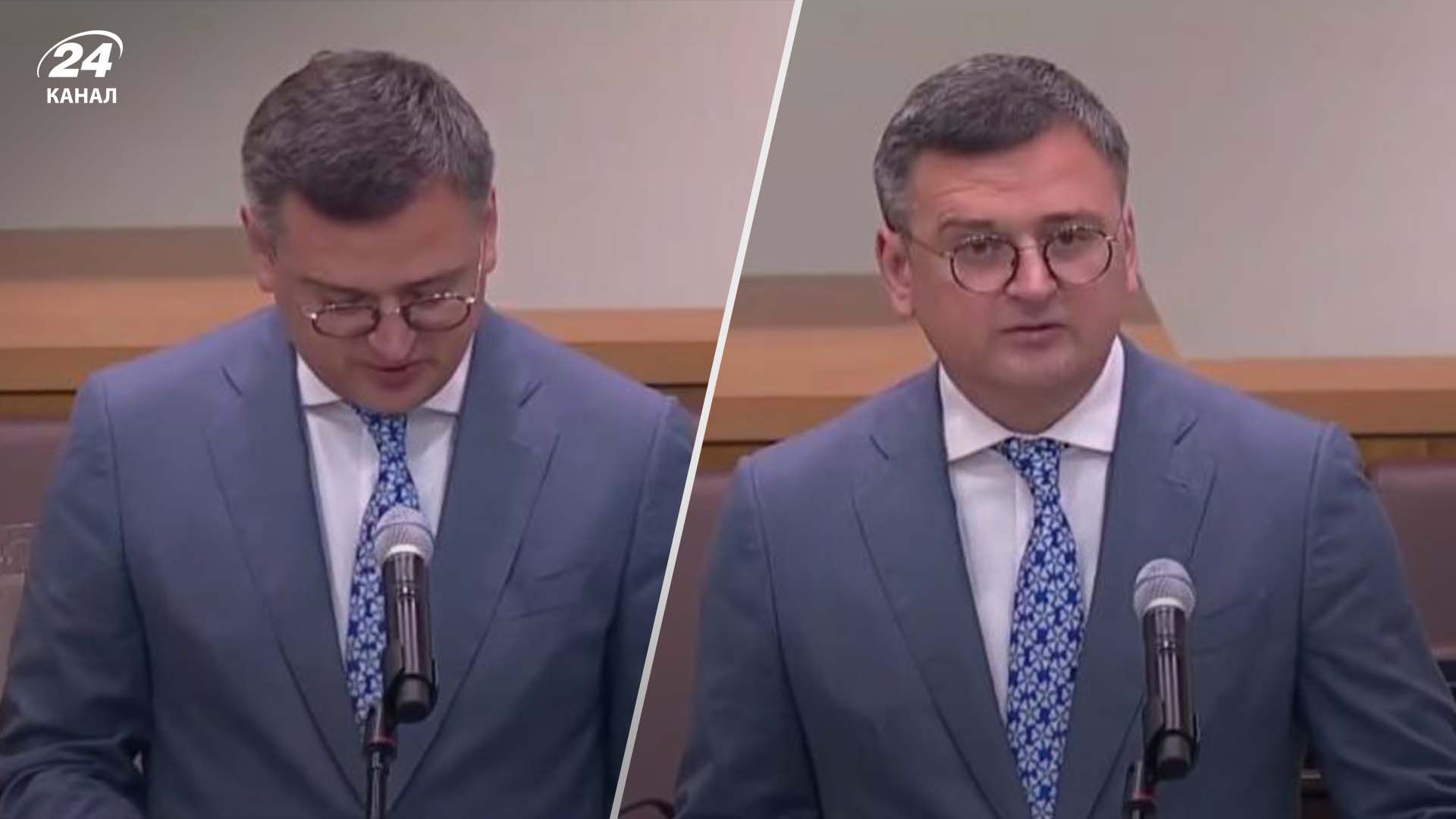 Кулеба прочитав дитячі щоденники під час виступу в ООН Кулеба прочитав дитячі щоденники під час виступу в ООН