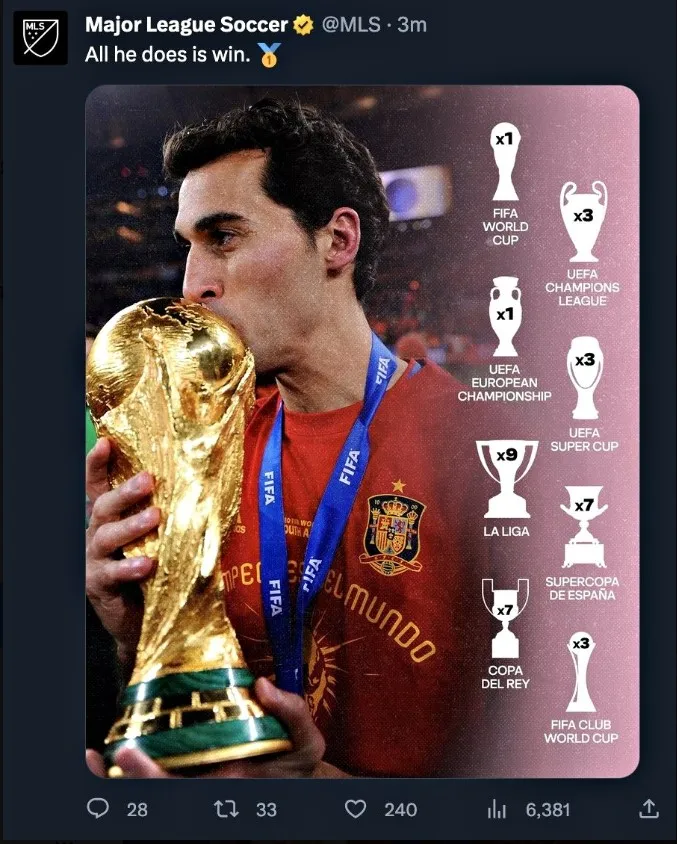 Курйоз під час презентації Бускетса в МЛС Курйоз під час презентації Бускетса в МЛС