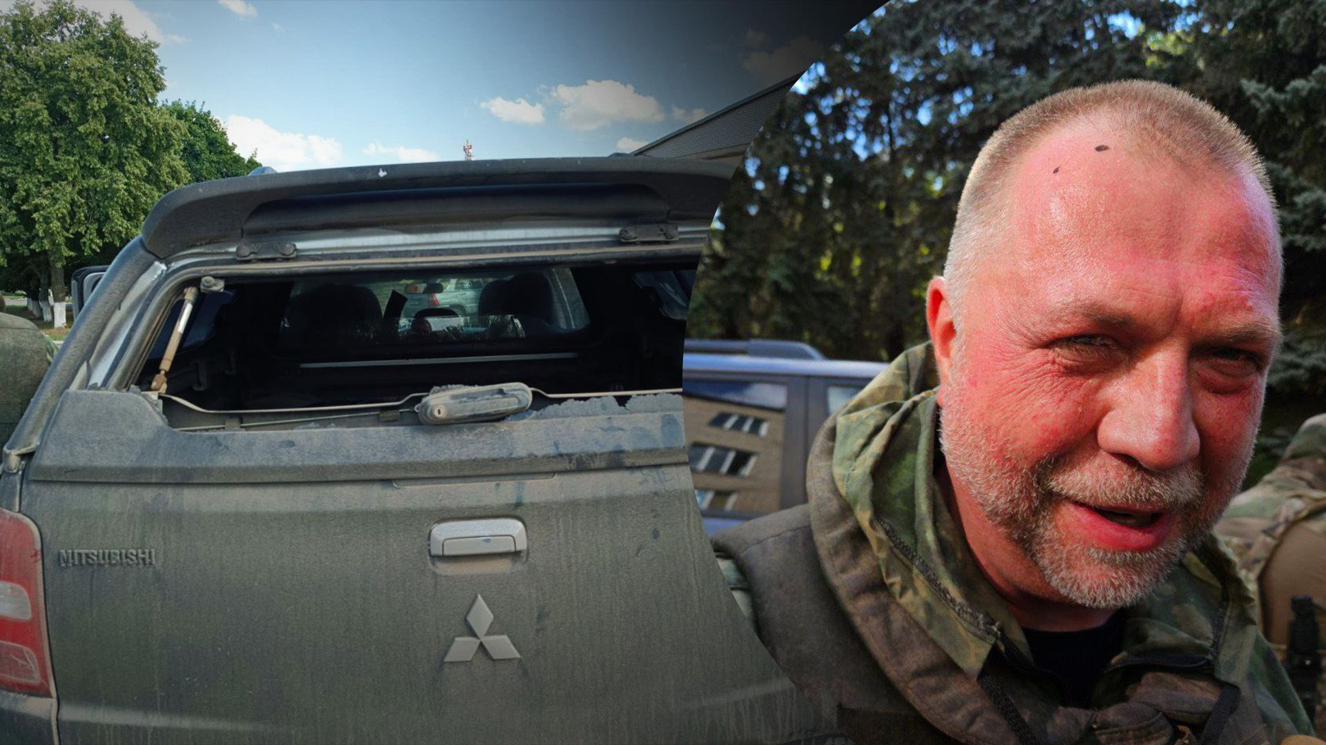 Машина Бородая попала под обстрел ВСУ Машина Бородая попала под обстрел ВСУ