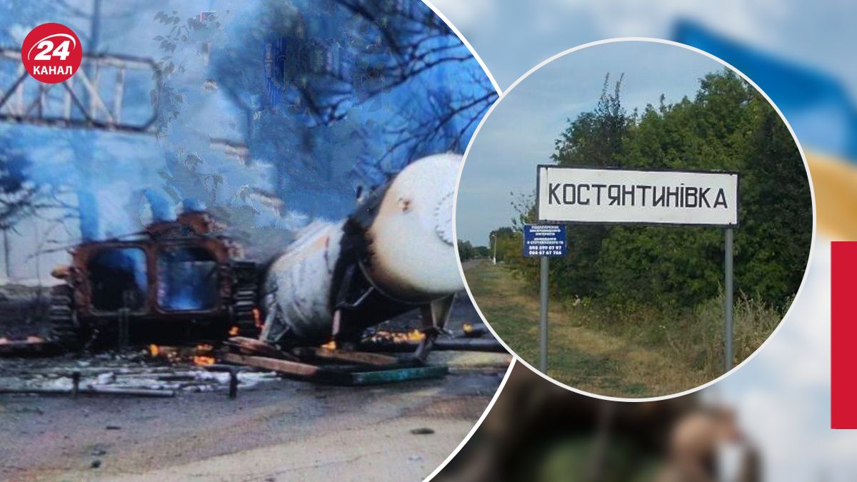 Пожар на заправке в Константиновке Пожар на заправке в Константиновке