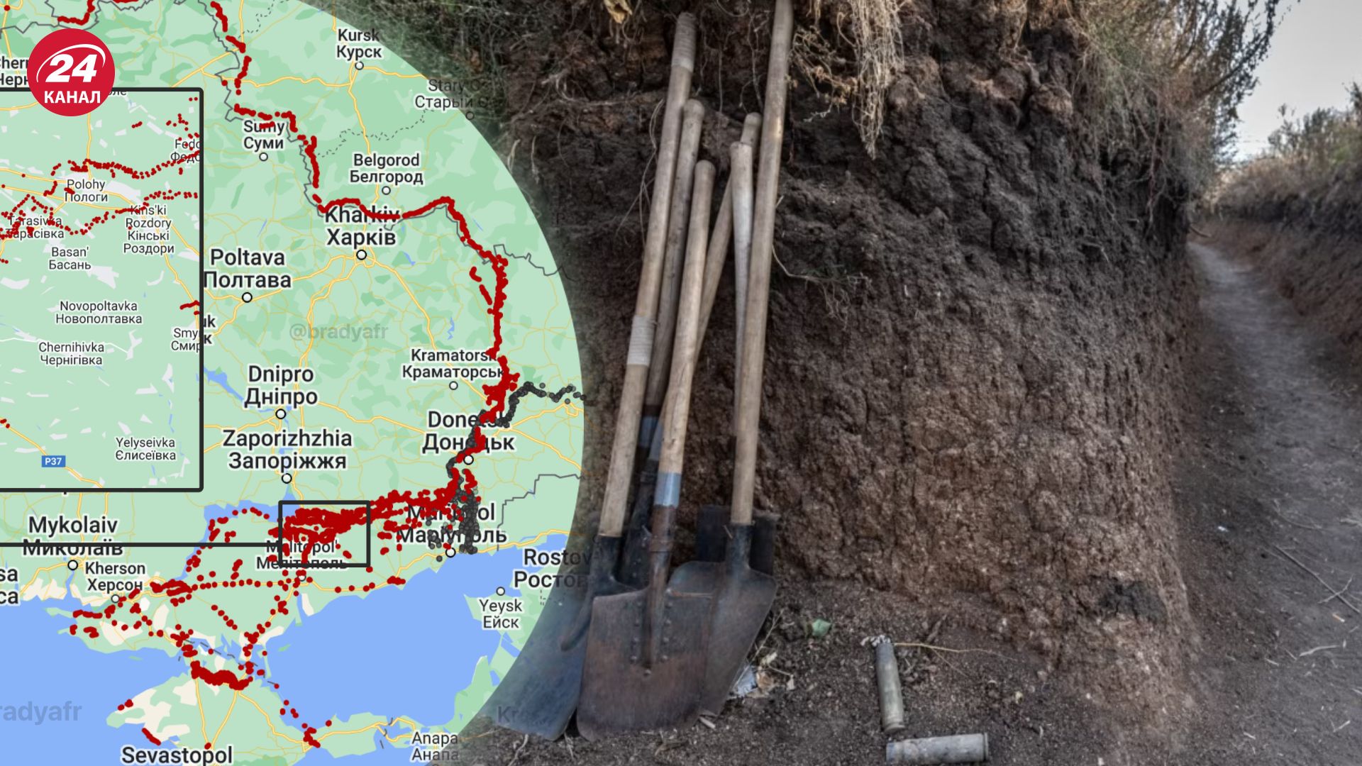 Россияне строят масштабные оборонительные сооружениями по линии фронта Россияне строят масштабные оборонительные сооружениями по линии фронта