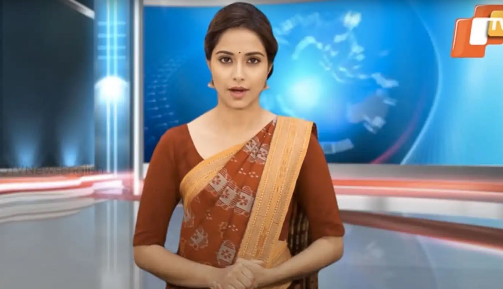 Ведуча новин Ліза згенерована штучним інтелектом індійської телекомпанії Ведуча новин Ліза згенерована штучним інтелектом індійської телекомпанії