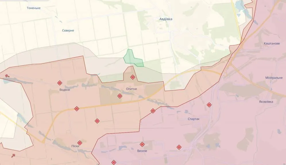 Оперативна ситуація у районі Авдіївки Оперативна ситуація у районі Авдіївки