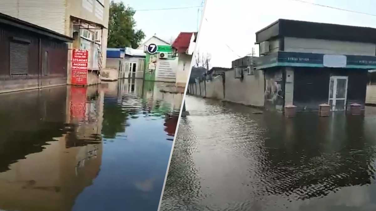 Все еще подтоплена: в сети показали жуткое видео из Голой Пристани после  подрыва Каховской ГЭС