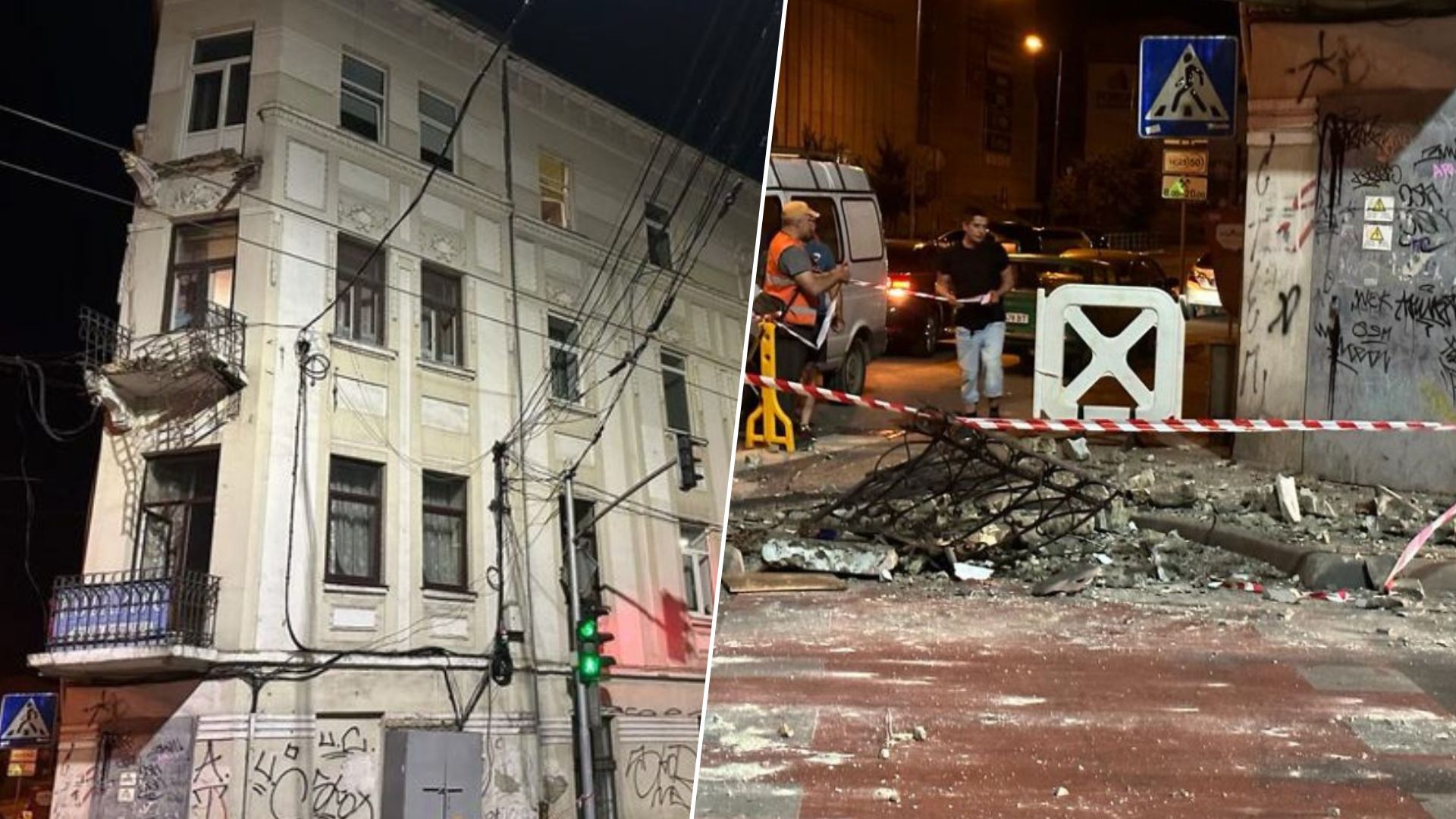 Во Львове возле ТРЦ Forum обрушился балкон с мужчиной