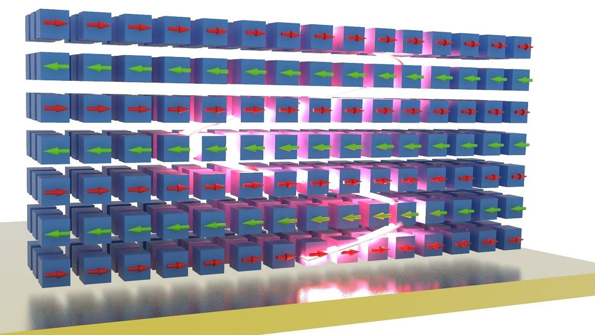 Свет захвачен внутри магнитного кристалла Свет захвачен внутри магнитного кристалла