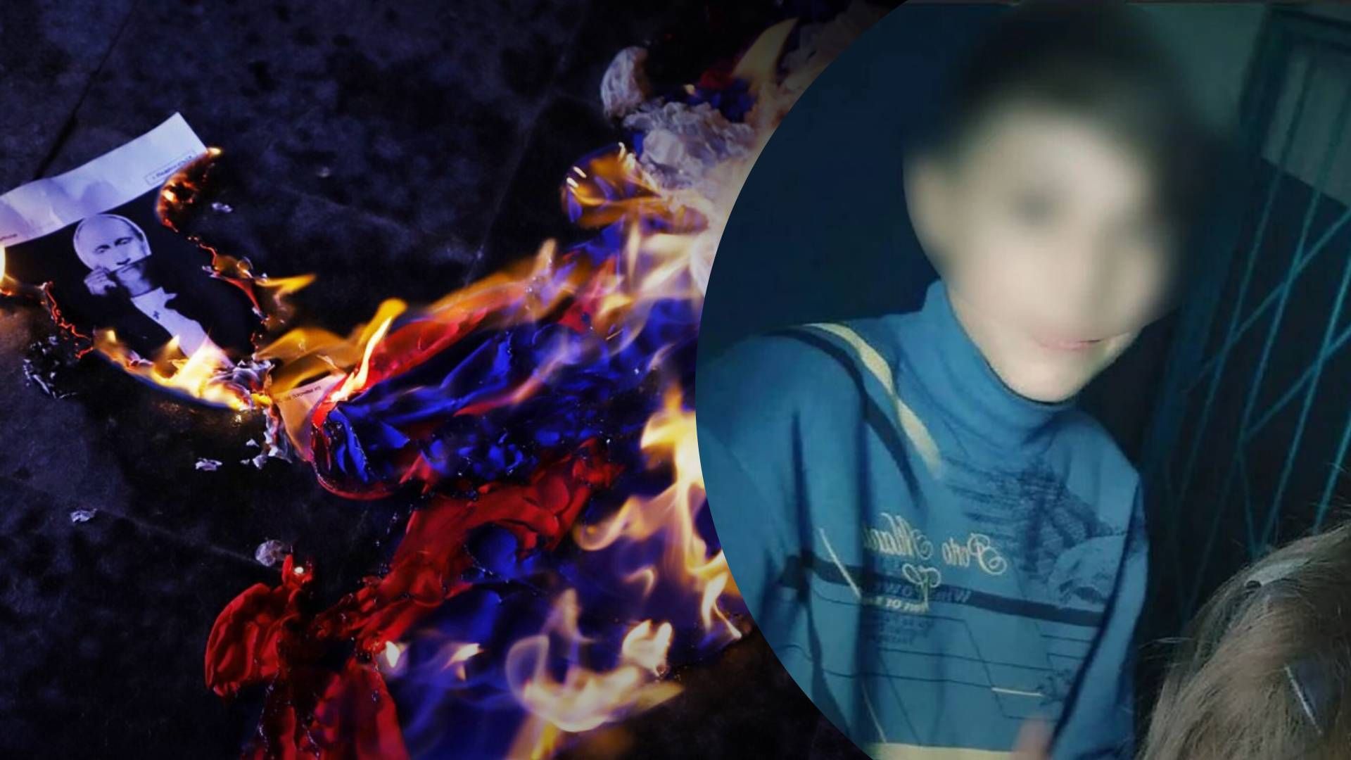 На окупованій Херсонщині підліток спалив прапор РФ і написав на сільраді "Слава Україні" - 24 Канал