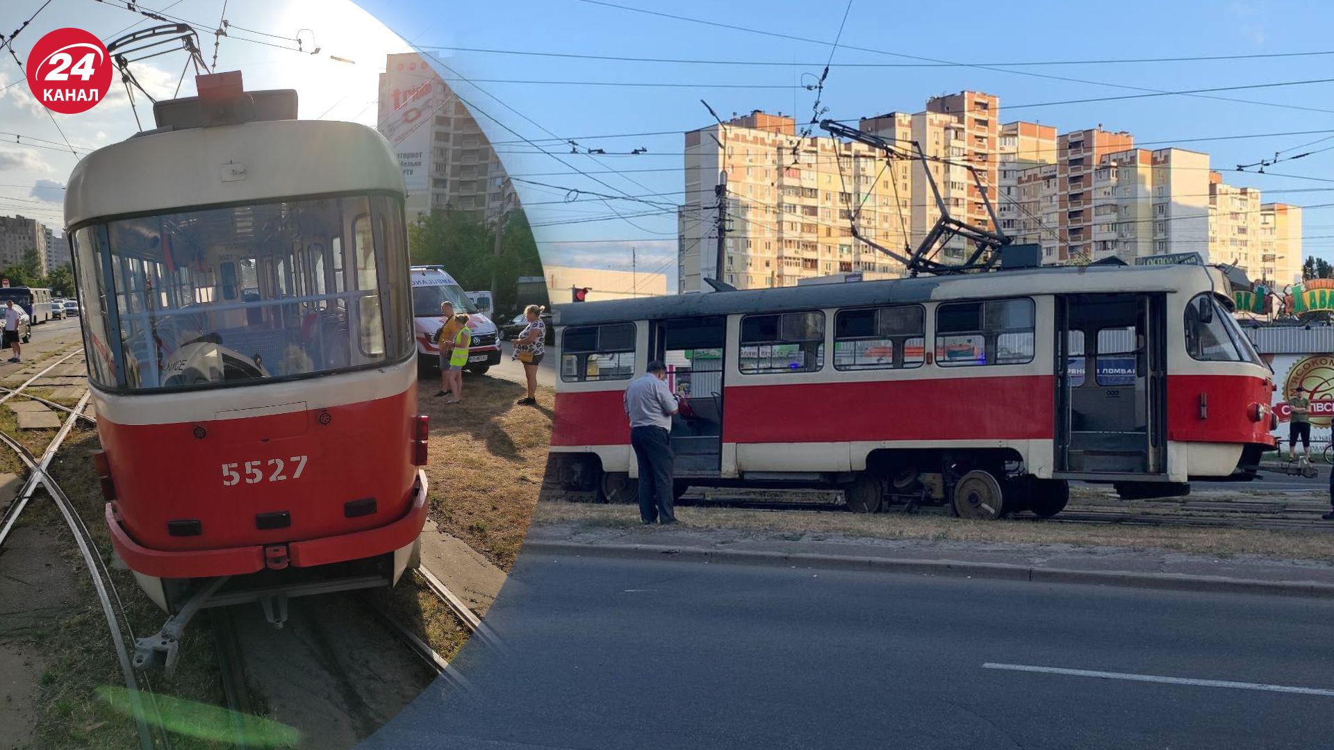 У Києві трамвай зійшов з рейок 22 серпня