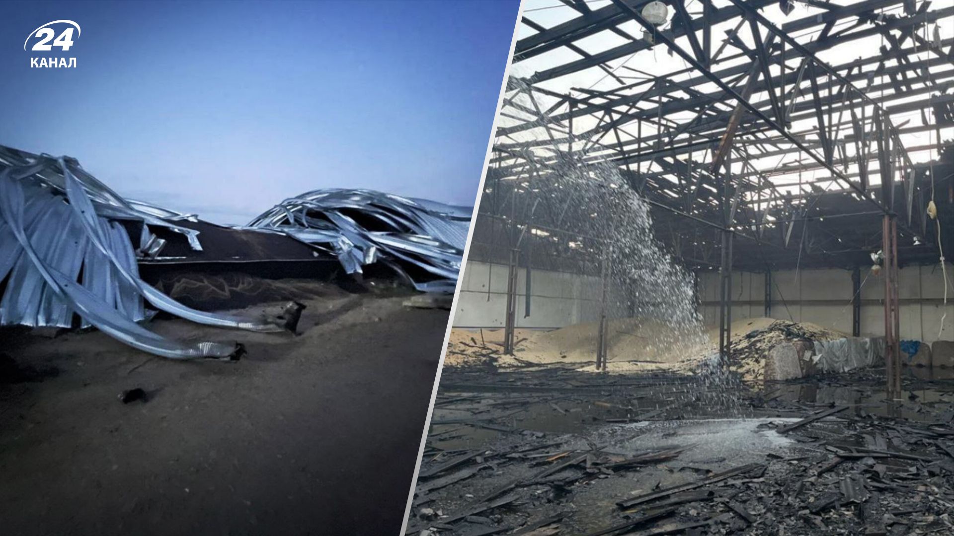 В Одесской области "Шахед" разрушил комплекс с зернохранилищем