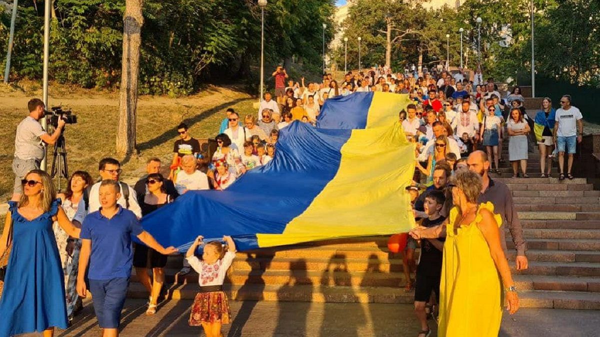 Живая цепь в Кишиневе