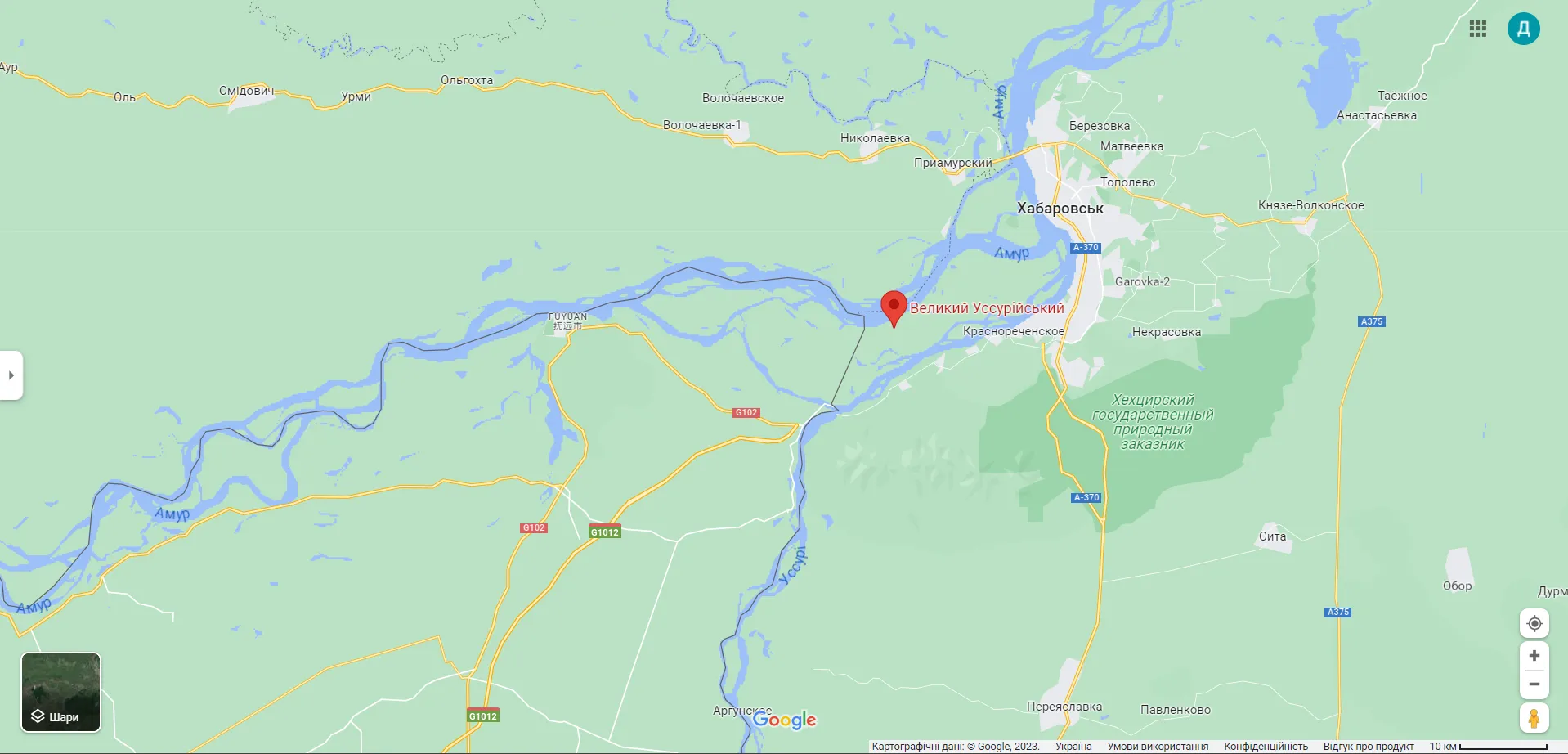 Великий Уссурійський острів - що позначили на карті Китаю Великий Уссурійський острів - що позначили на карті Китаю