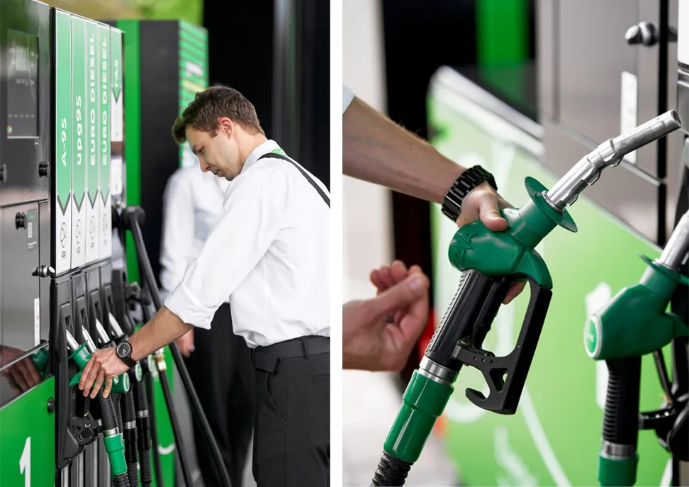 Руків'я та кнопки на заправці мають бути справними Руків'я та кнопки на заправці мають бути справними