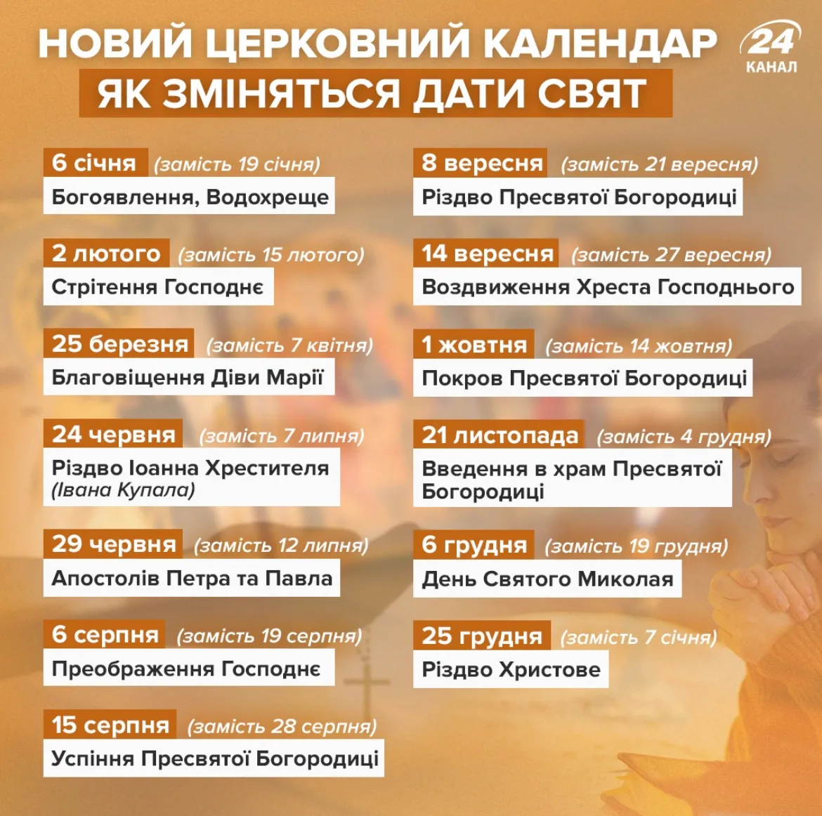 Новий церковний календар Новий церковний календар