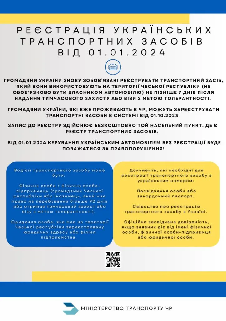 Реєстр українських автомобілів у Чехії запрацює у жовтні Реєстр українських автомобілів у Чехії запрацює у жовтні