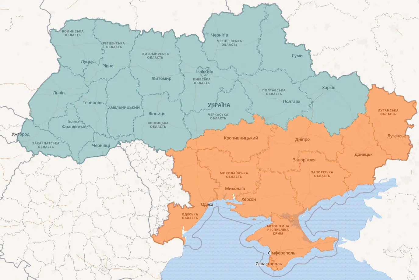 Карта воздушной тревоги в Украине 6 сентября