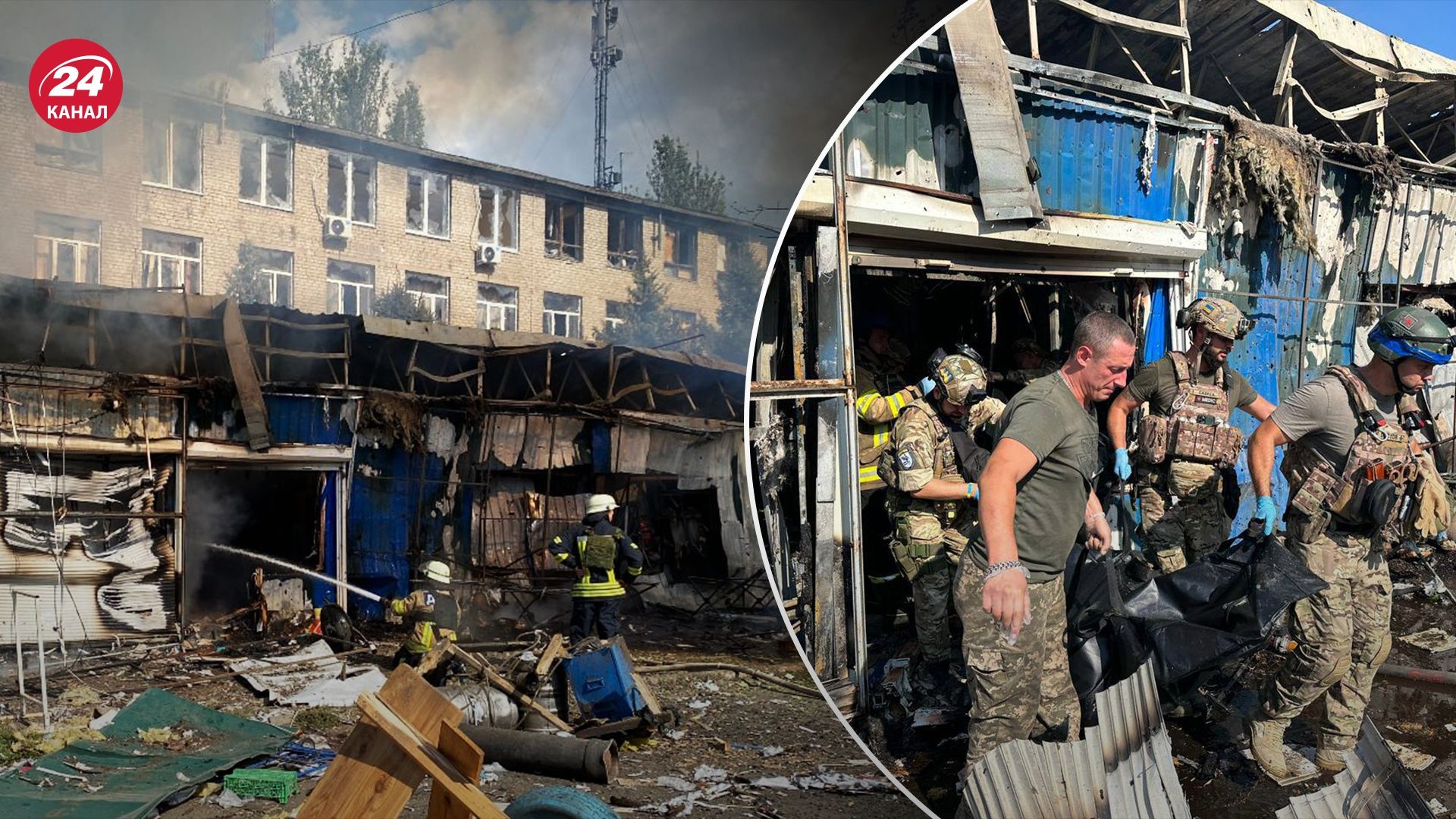 Росіяни атакували Центральний ринок у Костянтинівці Росіяни атакували Центральний ринок у Костянтинівці