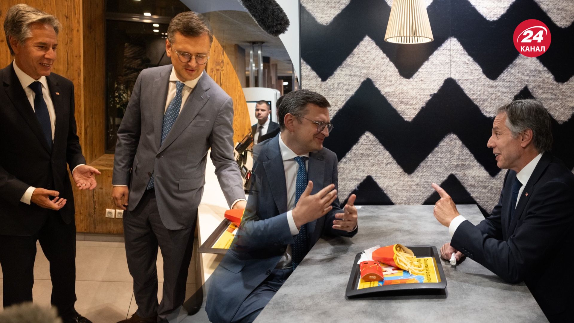Блинкен и Кулеба посетили в Киеве McDonald's