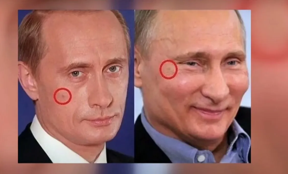 Изменение положения родимого пятна у глаза Путина / Скриншот