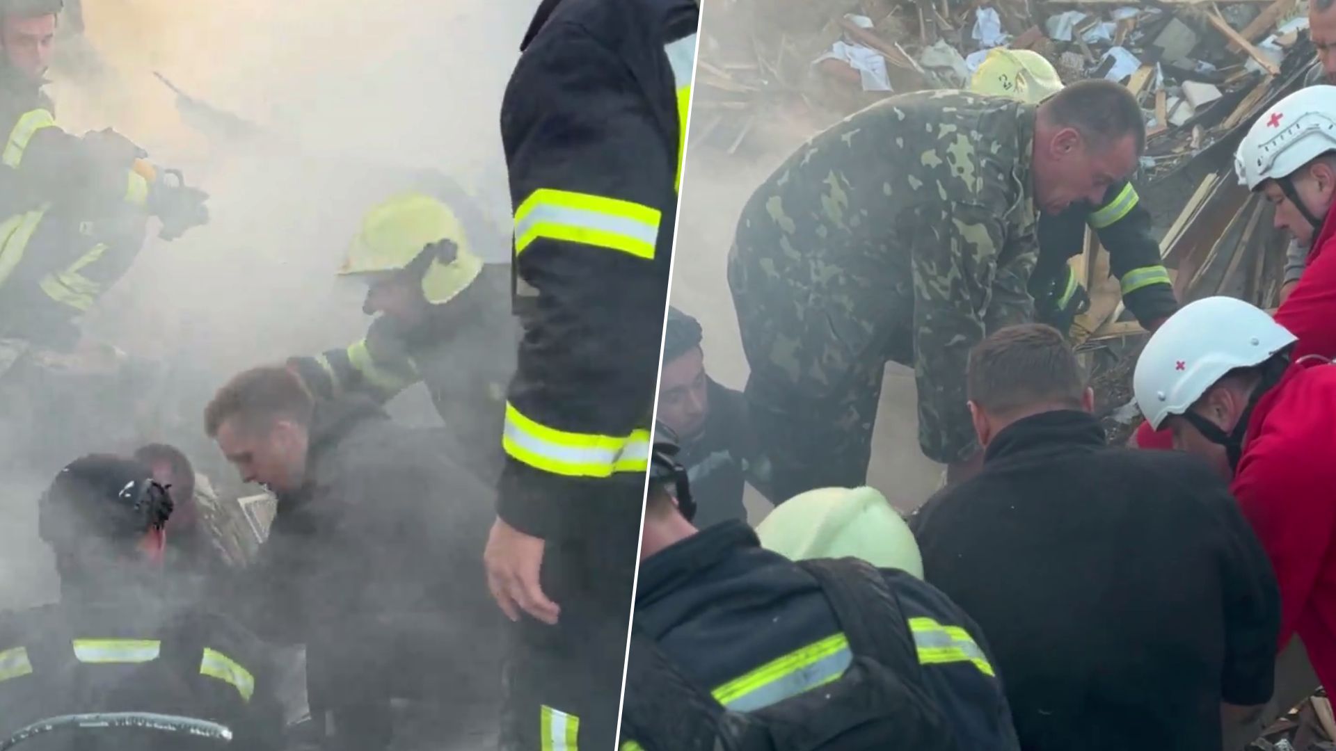 З'явилось відео порятунку постраждалих у Сумах З'явилось відео порятунку постраждалих у Сумах