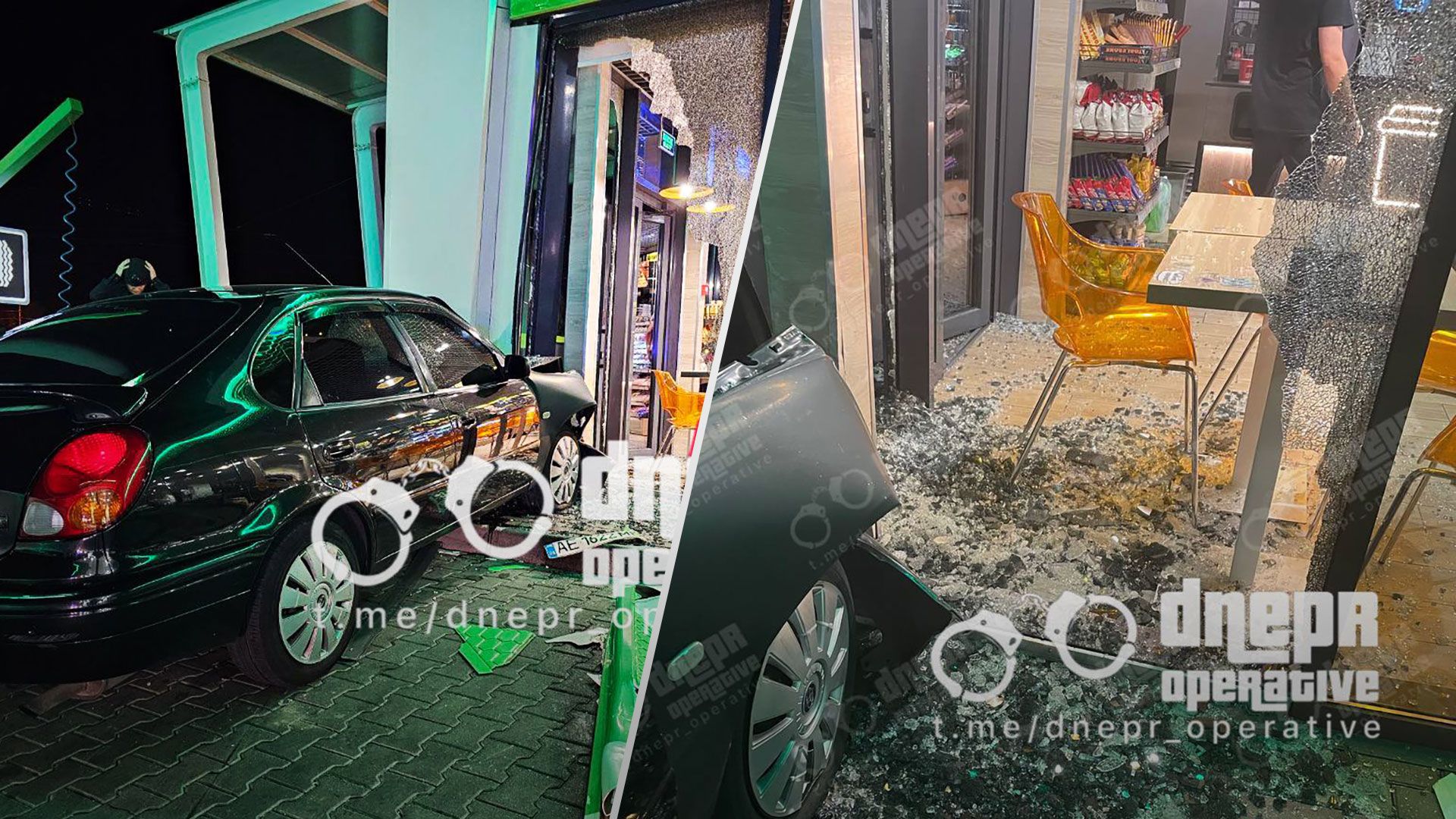 В Днепре произошло ДТП и Тойота влетела в заправку ОККО - 24 Канал В Днепре произошло ДТП и Тойота влетела в заправку ОККО - 24 Канал