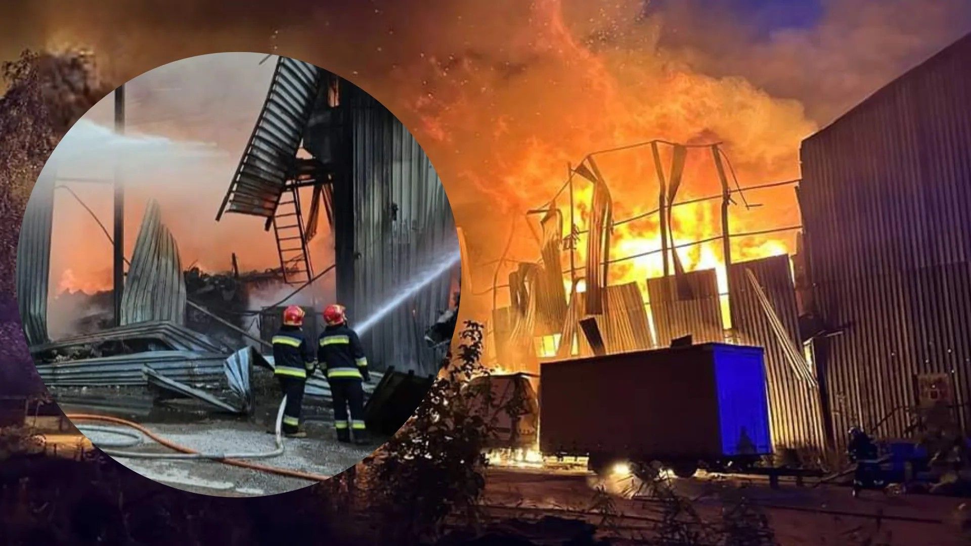 Наслідки влучання російських дронів на Львівщині Наслідки влучання російських дронів на Львівщині