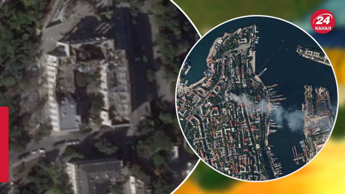 Наслідки удару по штабу флоту Росії в Криму - 24 Канал Наслідки удару по штабу флоту Росії в Криму - 24 Канал