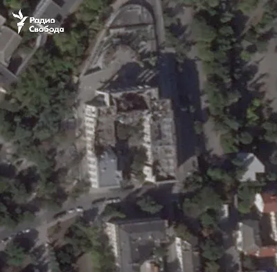 Как выглядит штаб Черноморского флота после атаки Как выглядит штаб Черноморского флота после атаки