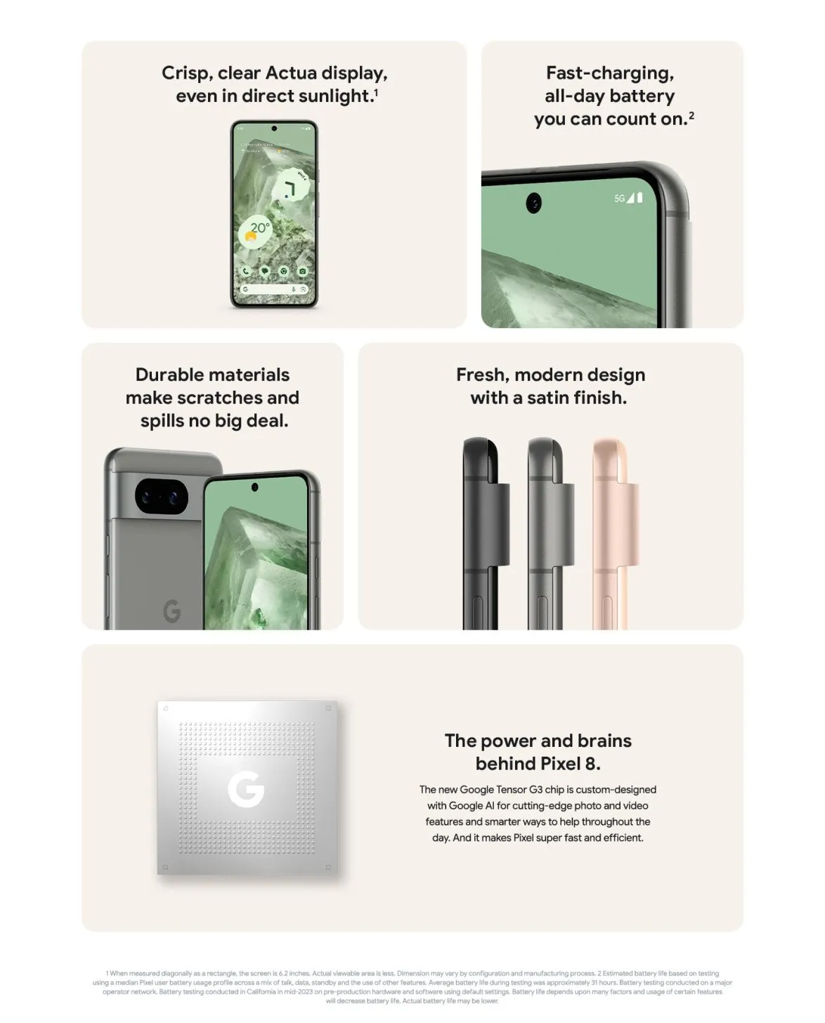 Одно из маркетинговых изображений Google Pixel 8 и 8 Pro Одно из маркетинговых изображений Google Pixel 8 и 8 Pro