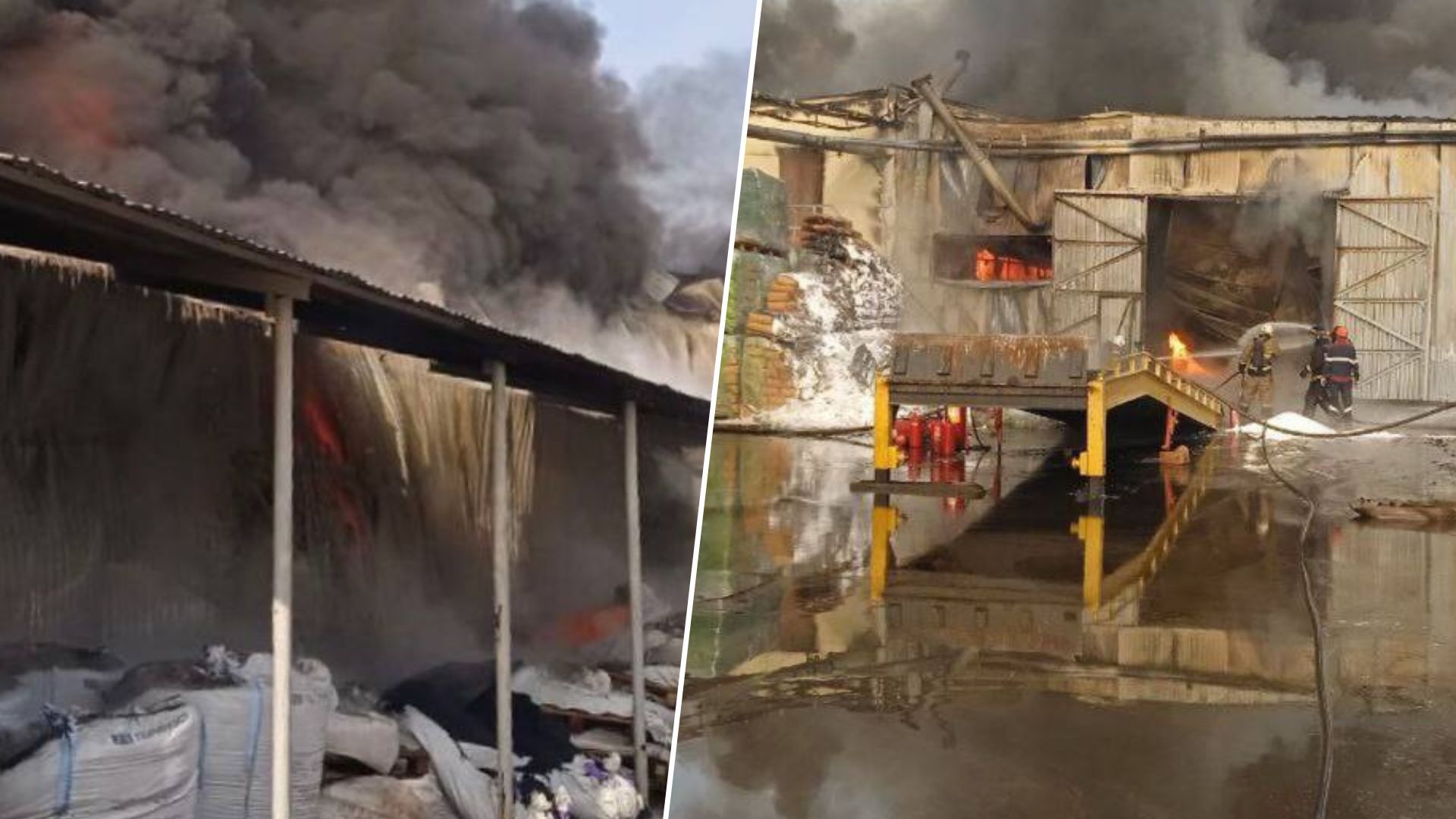 У Росії пожежа на складі з хімікатами У Росії пожежа на складі з хімікатами