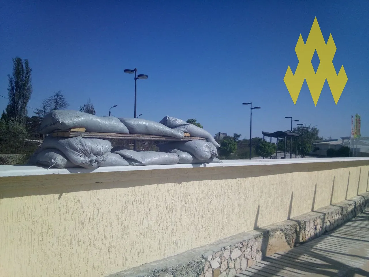 Вогневі позиції на набережній в Євпаторії Вогневі позиції на набережній в Євпаторії