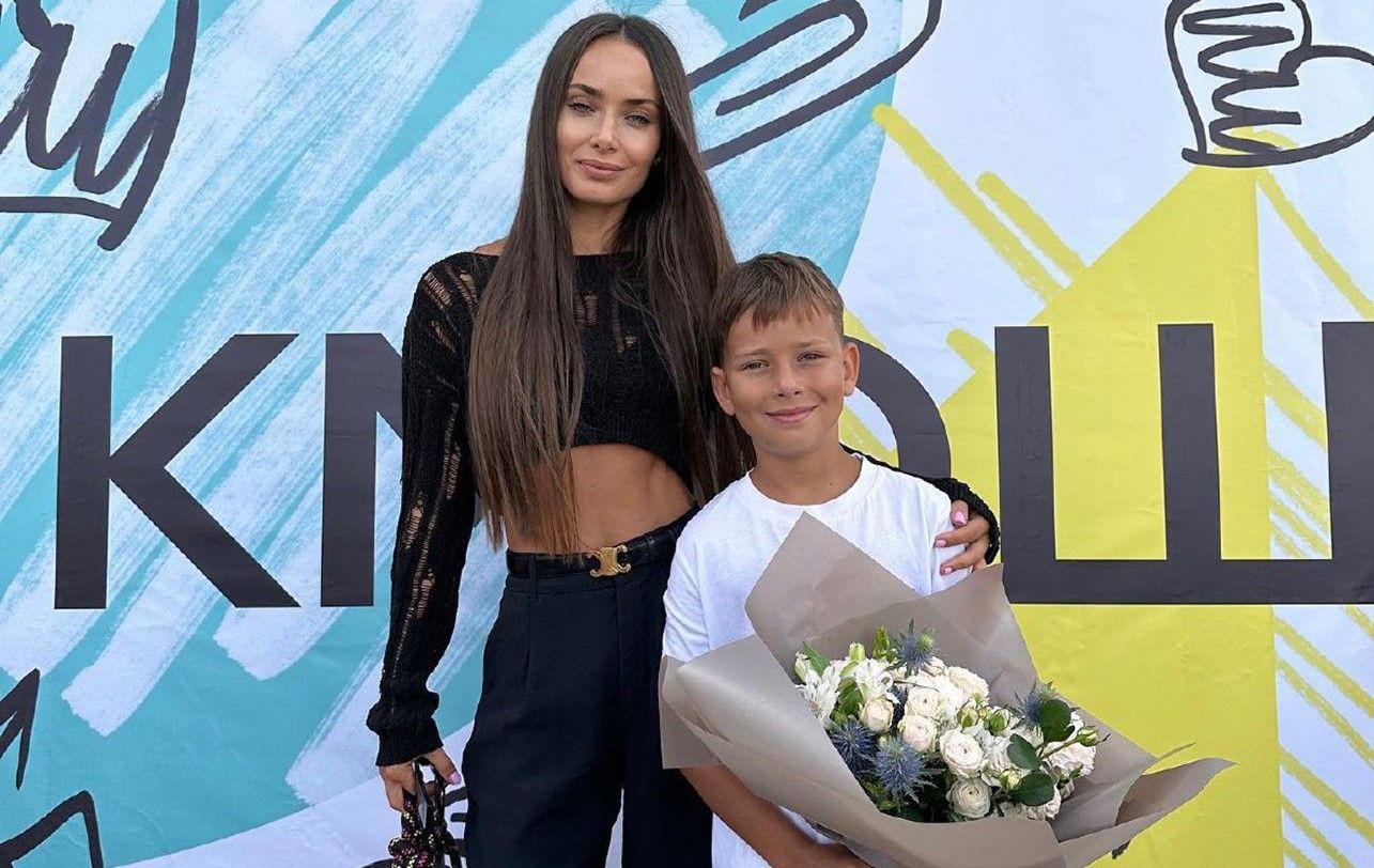 Ксенія Мішина з сином Платоном
