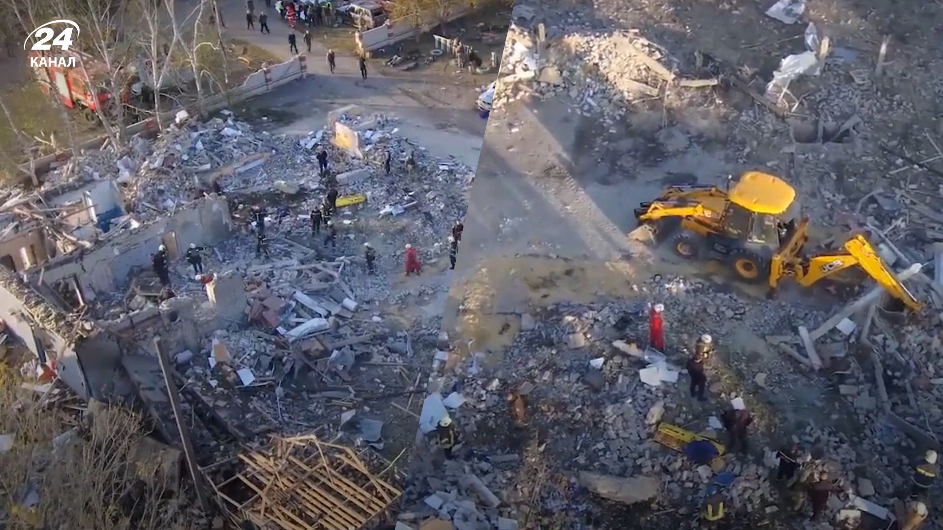 Росіяни вщент знищили будівлю - 24 Канал Росіяни вщент знищили будівлю - 24 Канал